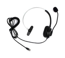 Telephone Monaural Headset  Communication Mic 4-Pins crystal head Unique Design