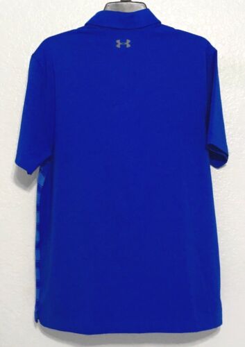 Polo de golf Under Armour para hombre a rayas con bandera estilo 1306652 a rayas azules M - Imagen 3 de 4