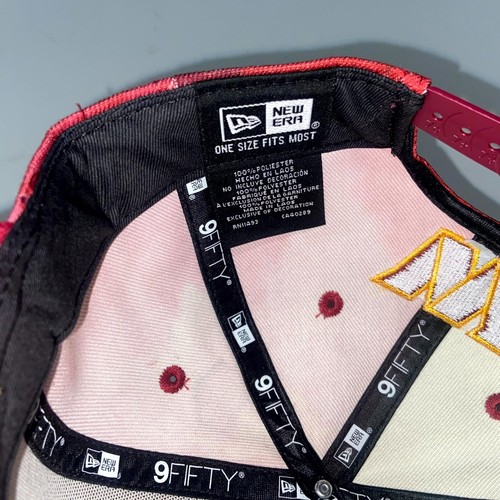 Chapeau New Era Washington Commander 9FIFTY colorant à encre latéral rouge blanc OSFM - Photo 7/7