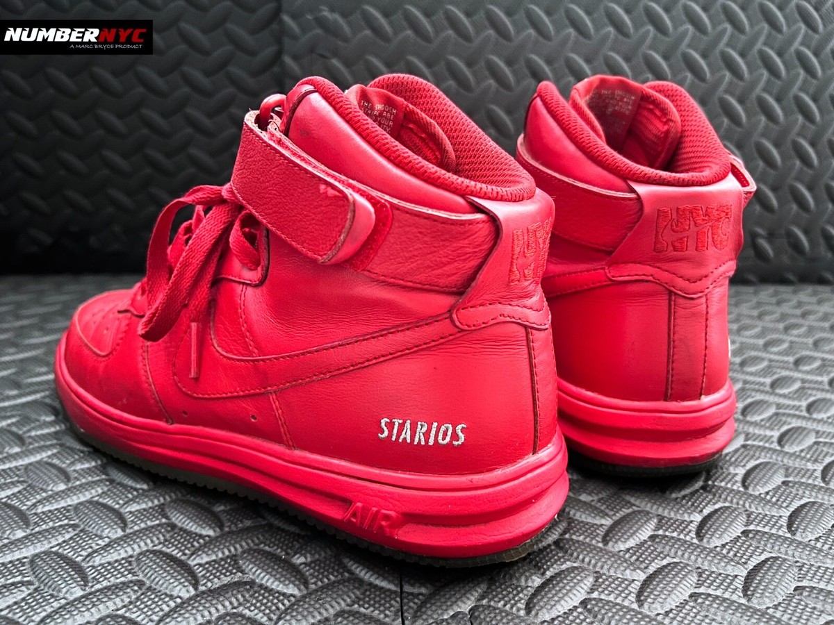 Nike Air Force 1 High ID by You 779426-993 All Red NYC RARE Nike Air Force 1 High ID by You 779426-993 All Red NYC RARE