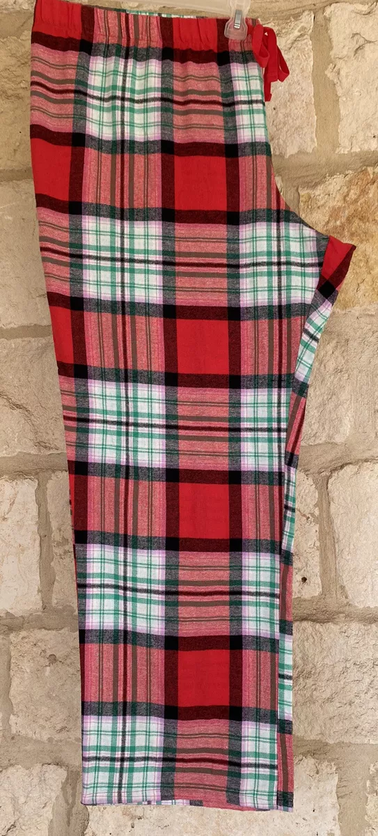 Green and red plaid pants sale