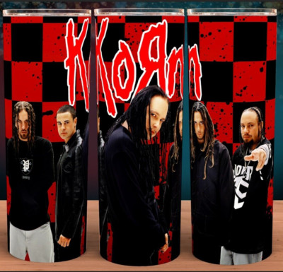 Korn Heavy Metal Band Cup Mug Tumbler 20oz with lid and straw