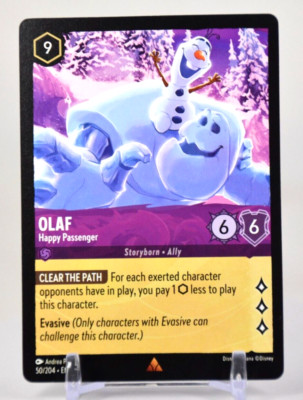 Disney Lorcana TCG Shimmering Skies Olaf Happy Passenger 50/204 Rare Regular