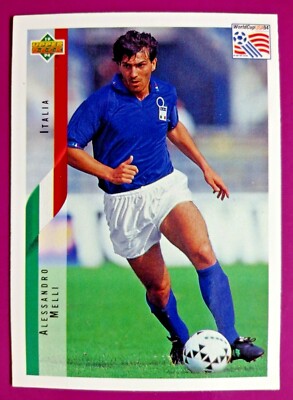 A.MELLI ,ITALY-N.131-WORLD CUP USA 94 COLLECTIBLE CARD DELLA UPPER D.E.C.K.