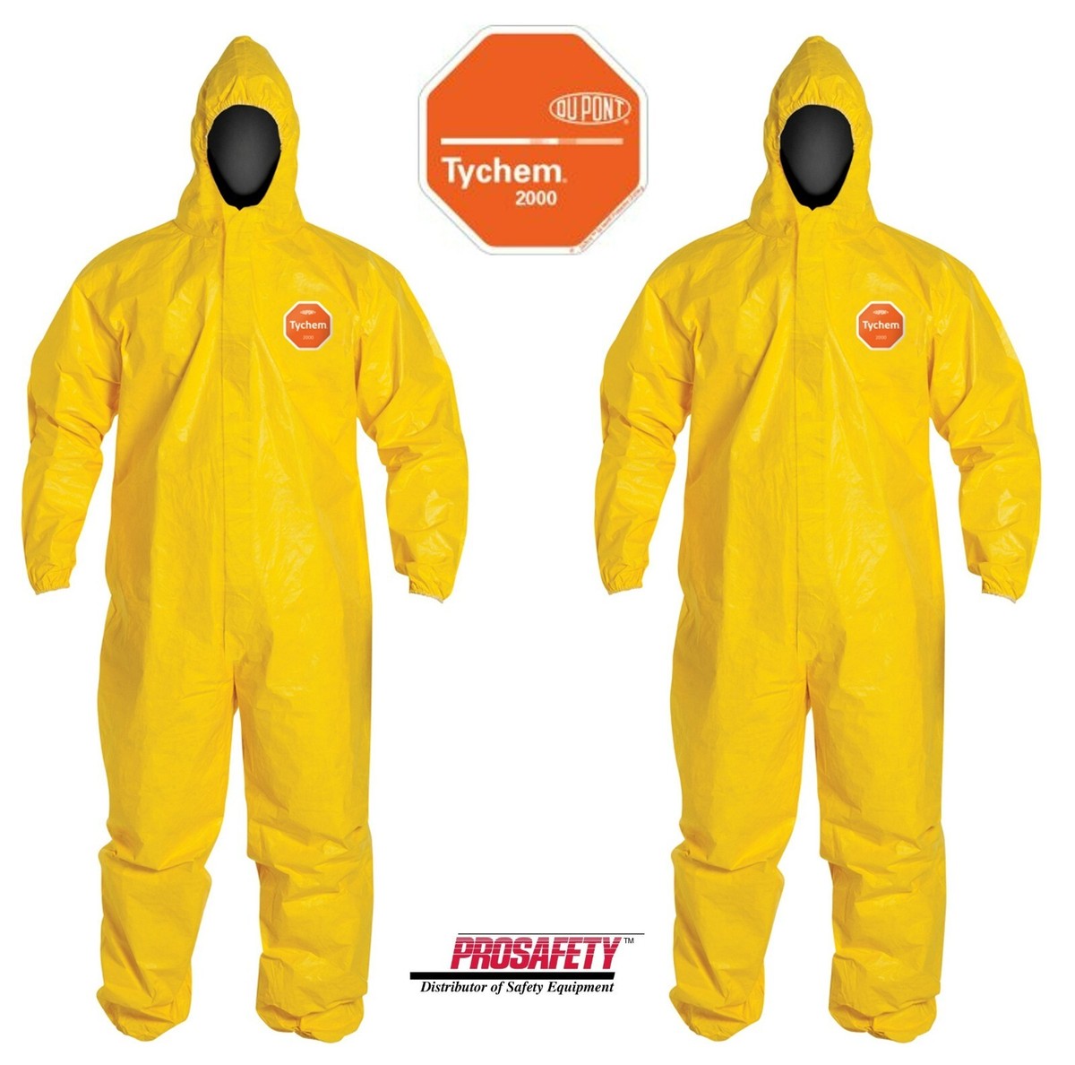 2- DuPont Tyvek QC127S Chemical HAZMAT Protective Safety Coveralls