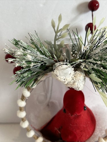 Red Bird Bells Diorama Christmas Ornament Set Of 3 - Picture 3 of 13