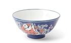 Two 4.25" Red Tai Blue Rice Bowls Made In Japan