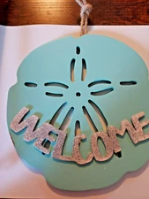 "Welcome" Sand Dollar Home Decor Sign