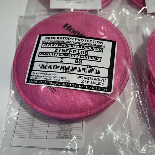 Filtre à particules et vapeur Honeywell Protection respiratoire Z75FFP100 6 Pr NEUF - Photo 2/3