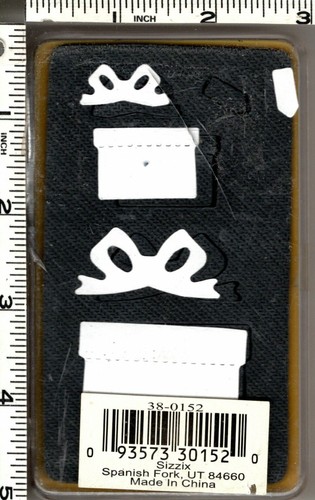 "Gifts" SIZZIX Medium Yellow Die # 38-0152 Used Die Cut Scrap Book Memories - Picture 7 of 7