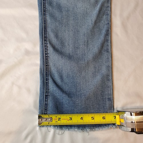 Seven7 Jeans Weekend Slim Fit Jeans Womens Sz 14 Blue RAW HEM 35Wx28.5L Highrise - Picture 6 of 14