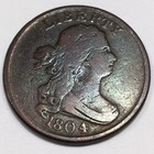 1804 Draped Bust Half Cent Beautiful Coin Rare Date