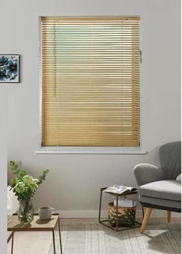 PVC Venetian Blinds Wood Grain effect Window Blind Trimable Easy Fit Home Office - Picture 38 of 52