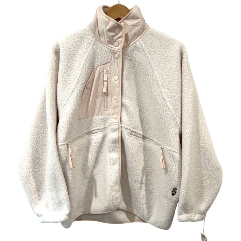 FP Movement x Hatch Hit The Slopes Fleece Jacket maternity S cream  oversized NWT