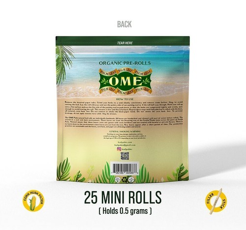 25X OME PALM LEAF WRAPS MINI SIZE ( 0.50 GRAMS) 25 WRAPS - ORIGINAL - Picture 2 of 3