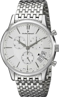 Claude Bernard Men's Stainless Steel CB01002 Wristwatch NEW Battery 35mm CB250