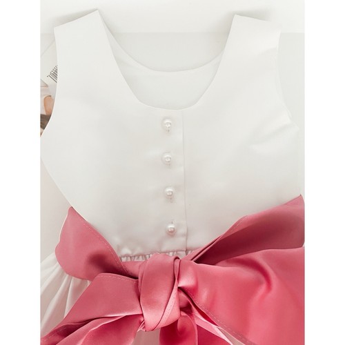US ANGELS Satin Fit & Flare Girls Dress - Picture 4 of 9