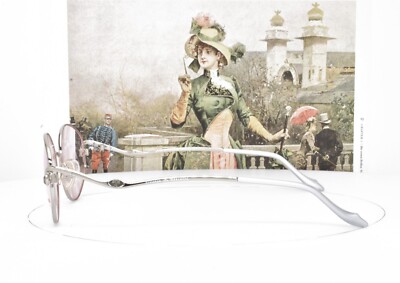 RUNA Vivienne Westwood VIVIENNE WESTWOOD Eyeglasses Titanium Rare Vintage Silver Gem 53