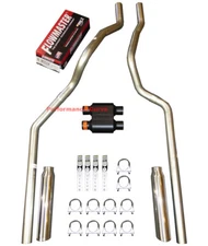 01-06 Chevrolet GMC Truck 6.0L 8.1L Mandrel Dual Exhaust w/ Flowmaster Super 10