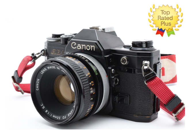 🎦 [EXC+5] Canon AE-1 Black 35mm Film Camera SLR FD 50mm f