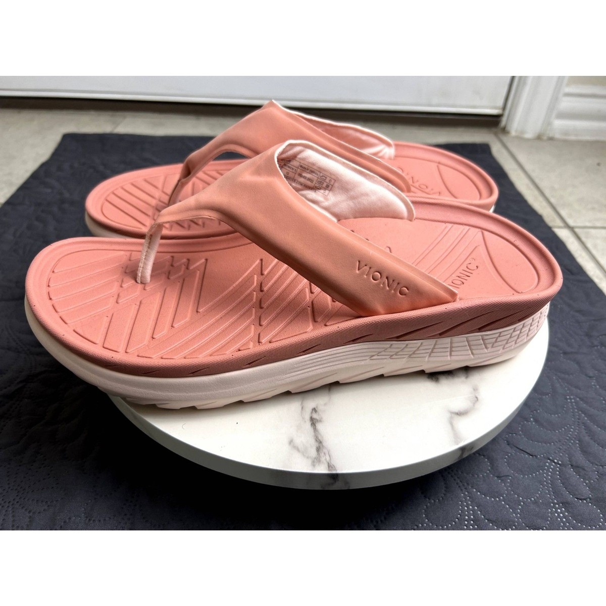 Vionic Restore Unisex Toe-Post Recovery Sandal Terracota SZ 