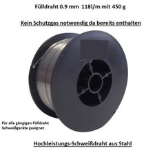 F&uuml;lldraht Stahl  0.9 mm und 450 g mit Schutzgas Integriert