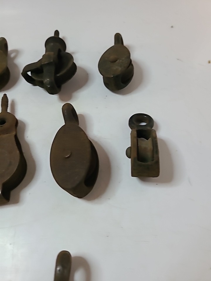 Lot Of 16 Vintage Metal Pulleys Small Estate Lot eBay