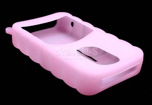 Housse étui en silicone SYSTEM-S pour Creative Zen Vision M EN rose - Photo 1 sur 1