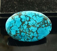 Certified 116 Ct Natural Spiderweb Turquoise Blue Untreated Oval Cut Loose Gems