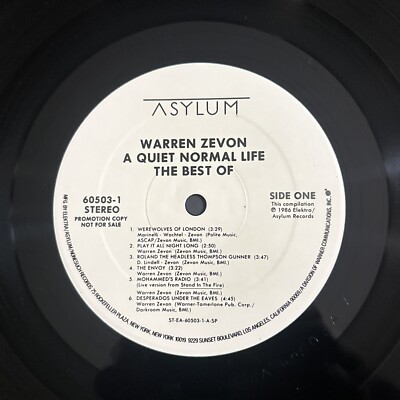 WARREN ZEVON レコード　新品未使用 Warren Zevon - A Quiet Normal Life: The Best Of Warren Zevon