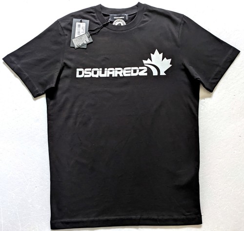 DSQUARED2 MENS BLACK SLIM FIT T-SHIRT SIZE XL