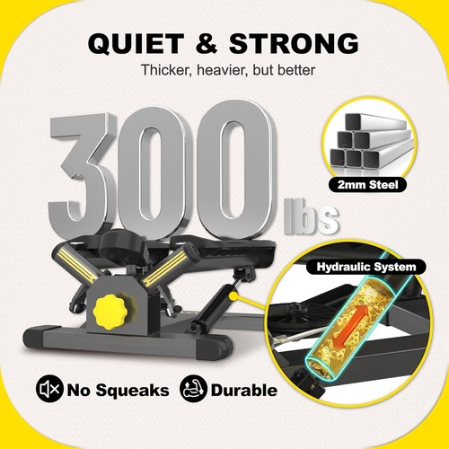 Full body Twist Stepper with Resistance Bands 300LBS, New in Box. Silent + Easy - Picture 4 of 6