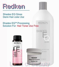 Redken Shades EQ Gloss Demi-Permanent 2oz + Processing Solution 2oz Free Toner