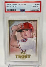2018 Topps Gallery #100 Mike Trout PSA 10