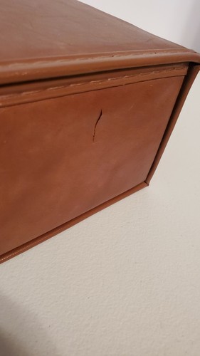 Servizio 12 cassette nastro vinile marrone vintage ecopelle MFG CO. - Foto 7 di 7