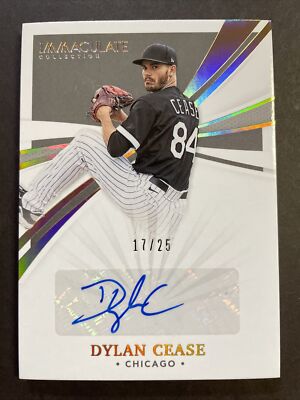 2021 Dylan Cease Panini Immaculate Signatures Gold 07/25  IS-DC Auto