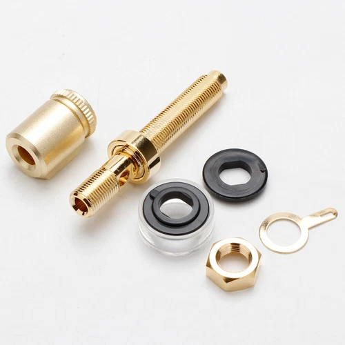 4 Stück Klemmenblock vergoldet Audio ​Stecker Polklemme Bananenbuchse NEU - Bild 9 von 9