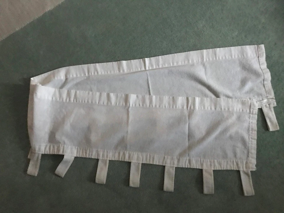 Sears Tabbed Curtain Valance, Cream or Light Beige, For Patio Door,72” W x 14” H - Image 4 of 4