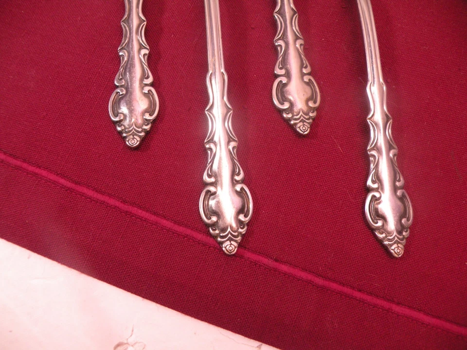 Set Of 4 Stanley Roberts Rogers Stainless Steel MELODY Oval Soup Spoons 7 1/4" - Image 3 of 4