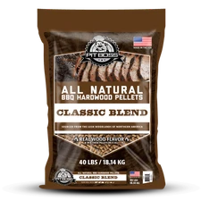 100 Natural Hardwood BBQ Pellets Classic Blend Grilling Smoking Cooking 40lb New