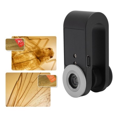 Phone Microscope Lens With Clamp LED Light Universal High Definition 400X P MTSI