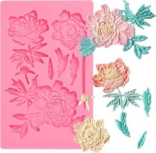 Peony Kitchen Baking Silicone Mold, Rose Fondant Molds