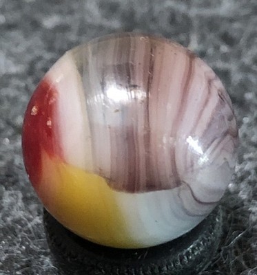 .62  Vitro Agate Marble, Tri Lite, Lavender vintage NM
