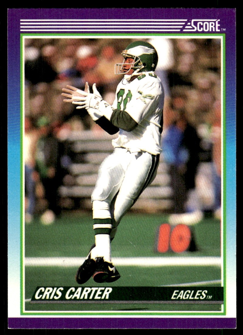 Cris Carter 1990 Score #193 Eagles NFL READ FREE SHIPPING AutographDen