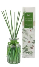 Pier 1 Reed Diffuser Set Home Fragrance Oil Festive Evergreen 8 oz Air Freshener