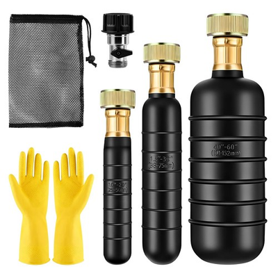 #ad #ad 6PCS Drain Bladder Kit with Shutoff Valve 3 in 1 Rubber Drain Cleaning Bladd... $40.93