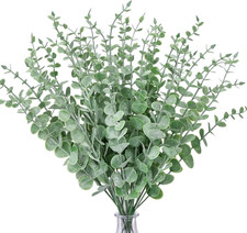 36pc Artificial Eucalyptus Stems 14.1 Inch Fake Greenery for Home Decor
