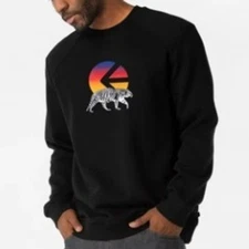 Ethika Black Tiger Graphic Crewneck Sweatshirt Men's L, 57% Cotton/43% Polyester