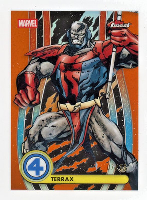 2026 Topps Finest Fantastic Four ORANGE REFRACTOR #044 Terrax 07/25