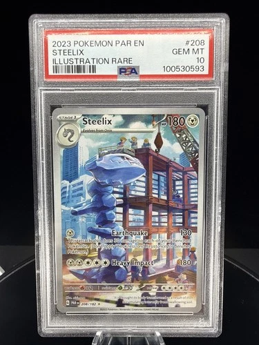 PSA 10 Steelix 208/182 2023 Paradox Rift Illustration Rare Pokemon Card